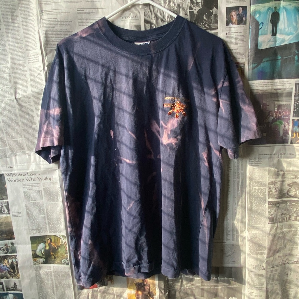 Custom Montreal Canada acid wash tee size M!☀️